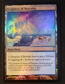 MTG FOIL ITALIAN Boreal Shelf - Coldsnap Magic the Gathering Card # 144 HP - Image 1