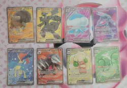 LOT of 8 Full Art Pokemon Cards Black Bolt/White Flare *NM* - Image 1
