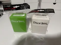 Ultra Pro 80 Card Deck Box - Green And White Pre-owned Never Opened 2 Count - Image 1