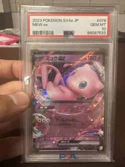 Pokemon Card PSA 10 Mew ex 076/190 sv4a 151 Japanese Holo Ultra Rare 2023 - Image 1