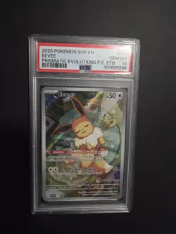 POKEMON CENTER 2025 Pokemon SVP EN Eevee Prismatic Evolutions Card GEM MT 10 - Image 3