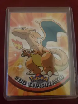 1999 VINTAGE CHARIZARD TOPPS #06 Blue Logo POKEMON TV CARD great CONDITION - Image 1