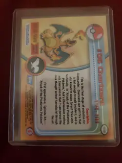1999 VINTAGE CHARIZARD TOPPS #06 Blue Logo POKEMON TV CARD great CONDITION - Image 2