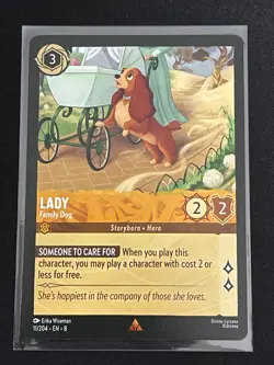Disney Lorcana Reign of Jafar Lady Family Dog Rare Card 11/204 - Image 1