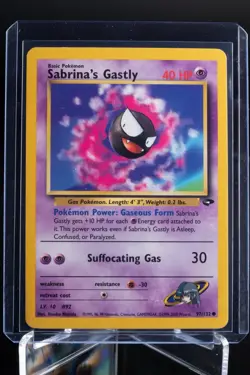 Sabrina's Gastly 97/132 Gym Challenge Regular Pokemon Card NM - Image 1