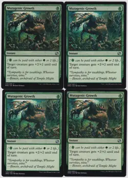 MTG 4X Mutagenic Growth X4 Modern Masters 2015 Magic - ( 3X NM & 1X LP/MP) - Image 1