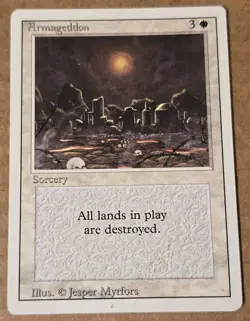 Magic the Gathering ~ MTG ~ Armageddon REVISED 1994 X2 Vintage Land Destruction - Image 3