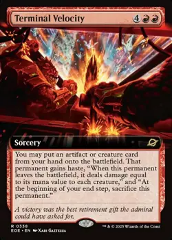 x1 Terminal Velocity - Foil - Extended Art R MTG Edge of Eternities M/NM, Englis - Image 1