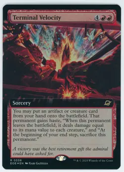 Terminal Velocity Extended Art Foil 0338 EOE NM/MT [Edge of Eternities:MTG] - Image 1