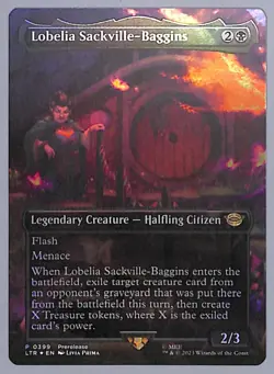 Lobelia Sackville-Baggins - Borderless - Foil - 399 - LOTR (LTR) MTG - Image 1