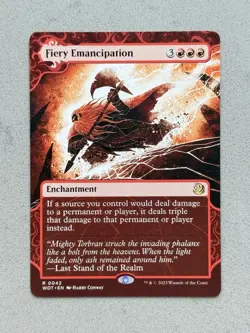 MTG - Fiery Emancipation #42 Showcase - Wilds of Eldraine WOT - NM - Image 1