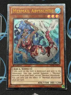 Yugioh Mermail Abysslinde ABYR-EN014 Ultimate Rare 1st ed - Image 3