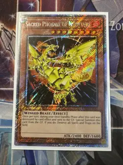 Yugioh! 1x Sacred Phoenix of Nephthys RA03-EN147 Platinum Secret Rare 1st Ed NM - Image 1