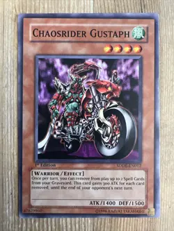Chaosrider Gustaph - SDDE-EN012 - Common - 1st Edition x1 - Lightly Played - Image 1
