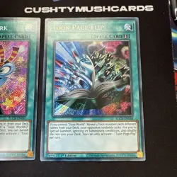 YUGIOH TOON BOOKMARK+ TOON PAGE FLIP SECRET RARE BLCR-EN067 EN068 1ST EDITION - Image 3
