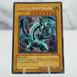 Blue-Eyes White Dragon BPT-009 - Secret Rare - Yu-Gi-Oh NM - Movie Promo 2002 - Image 1