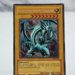 Blue-Eyes White Dragon BPT-009 - Secret Rare - Yu-Gi-Oh NM - Movie Promo 2002 - Image 3