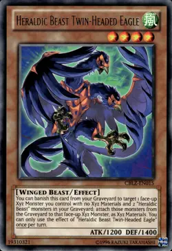 Heraldic Beast Twin-Headed Eagle - Rare CBLZ-EN015 - NM - YuGiOh - Image 1