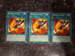3X Double Attack TLM-EN040 - Yugioh Yu Gi Oh! Playset 1st Edition - Image 1