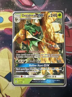 Pokemon Card Decidueye GX 12/149 SM Sun & Moon Half Art Card 2017 LP - Image 1