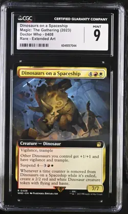 DINOSAURS ON A SPACESHIP Doctor Who Extended Art Rare CGC 9 MTG - Image 1