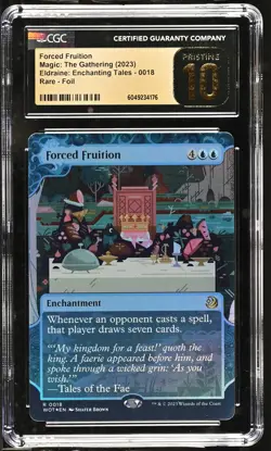 FORCED FRUITION Wilds of Eldraine Enchanting Tales Foil CGC Pristine 10 MTG - Image 1