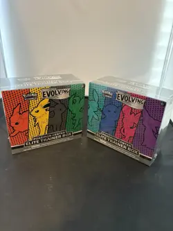 Pokemon TCG Evolving Skies Pokemon Center PKC Elite Trainer Box ETB - Pair New - Image 1
