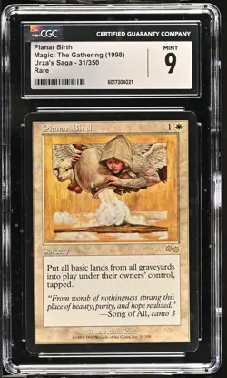 PLANAR BIRTH Urza's Saga Rare CGC 9 MTG [Nostalgium] - Image 1