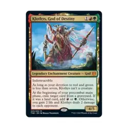 WOTC MtG Theros Beyond Death Klothys, God of Destiny (MR) EX - Image 1
