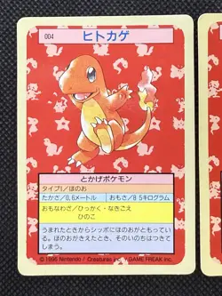 Pokemon Card Japanese Charmander 004 Top sun Topsun 1995 Blue Green Back - Image 2