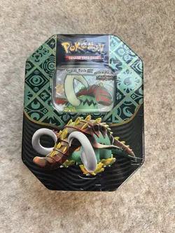 Pokemon TCG: Scarlet & Violet - Paldean Fates Tin Great Tusk Ex (4 Packs)-SEALED - Image 1