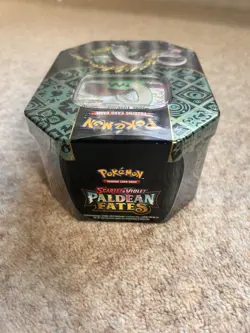 Pokemon TCG: Scarlet & Violet - Paldean Fates Tin Great Tusk Ex (4 Packs)-SEALED - Image 3