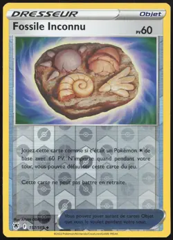 Carte Pokemon Fossile Inconnu 157/189 Reverse Astres Radieux Francais - Image 1