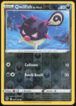 Carte Pokemon Qwilfish de Hisui 088/189 Reverse Astres Radieux Francais - Image 1