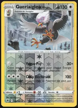 Carte Pokemon Gueriaigle de Hisui 132/189 Reverse Astres Radieux Francais - Image 1