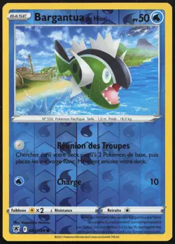 Carte Pokemon Bargantua de Hisui 043/189 Reverse Astres Radieux Francais - Image 1