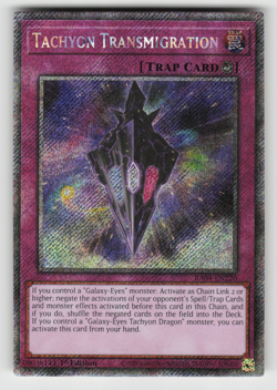 Tachyon Transmigration Yugioh RA04-EN220 Platinum Secret Rare PSR NM - Image 1