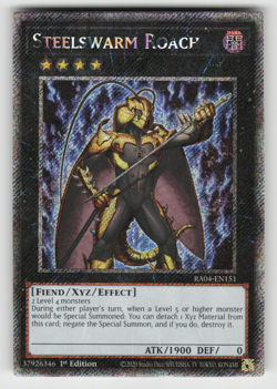 Steelswarm Roach Yugioh RA04-EN151 Platinum Secret Rare PSR NM - Image 1