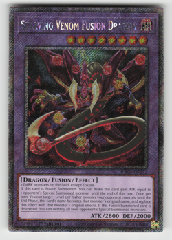 Starving Venom Fusion Dragon Yugioh RA04-EN272 Platinum Secret Rare PSR NM - Image 1