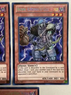 Yugioh Broww, Huntsman of Dark World LCJW-EN243 Secret Rare 1st Ed NM | PLAYSET - Image 2