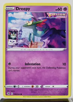 Dreepy 128/264 - NM / M - Fusion Strike Pokemon Card $2 Flat Shipping - Image 1