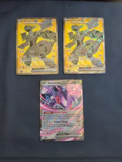 Pokemon SV: Black Bolt 3-Card Lot Zekrom EX 158/086 (2) Genesect EX 067/086 (1) - Image 1
