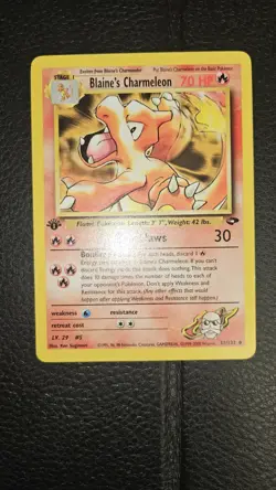 Pokemon TCG Card 1st Edition Blaine’s Charmeleon 31/132 - Gym Challenge NM WOTC - Image 1