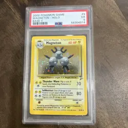 Pokemon TCG Magneton Base Set 2 Holo Rare Card 9/130 - Image 1