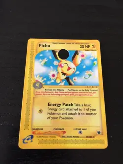 Pokemon E3 2002 Hole Punch Card Set - Expedition PICHU HOPPIP - Glossy - Image 3