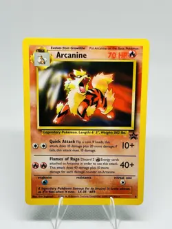 ARCANINE #6 Rare Non-Holo Black Star Promo Pokemon Card WOTC - Image 1