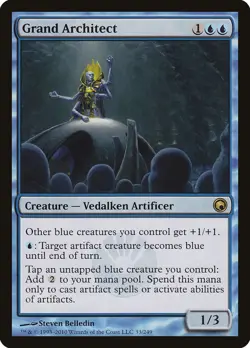 Grand Architect Scars of Mirrodin PLD Blue Rare MAGIC GATHERING CARD ABUGames - Image 1