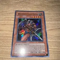 Yugioh-Amazoness Chain Master-Ultra Rare-Limited Edition-SP1 EN002 (DAMAGED) - Image 1