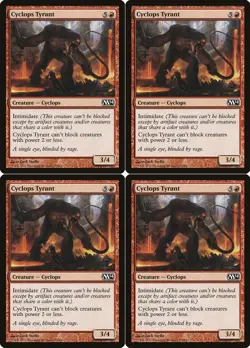 Cyclops Tyrant X4 Magic 2014 MTG Magic the Gathering Excellent 2Fire Games - Image 1