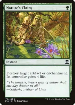 Magic The Gathering MTG NATURE'S CLAIM Eternal Masters NM Near Mint - Image 1